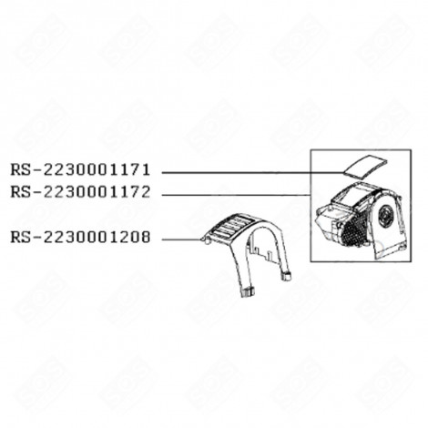 MOTOR FILTER (ID 2230001171) VACUUM CLEANER  - 2230001171