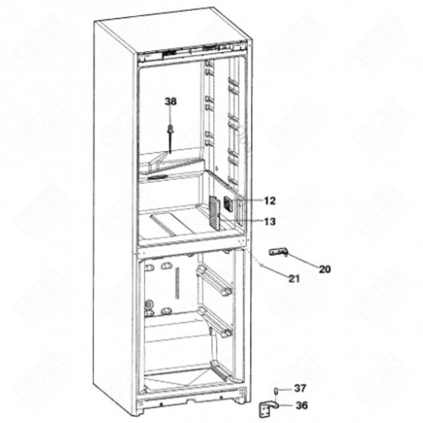 SCREW CAP STAINLESS STEEL (MARK 12) REFRIGERATOR, FREEZER - C00172951