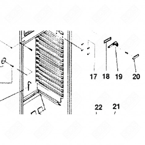 CENTRAL HINGE (MARKING 19) REFRIGERATOR, FREEZER - C00075107