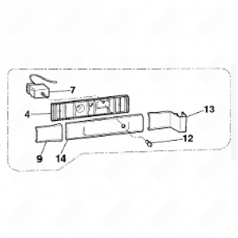 WHITE HINGE COVER (MARK 13) REFRIGERATOR, FREEZER - C00075169