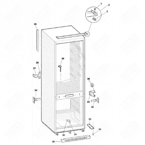 SIDE BRACKET (MARK 34) REFRIGERATOR, FREEZER - C00075106