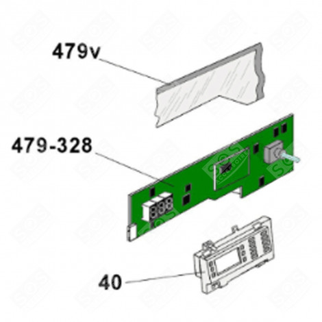 ELECTRONIC CARD, PROGRAMMED MODULE (REFERENCE 479-328) WASHING MACHINES - 49038283