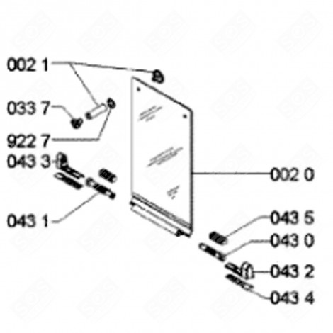 GLASS LID (MARK 002 0) ELECTRIC / GAS HOBS - 481244039594