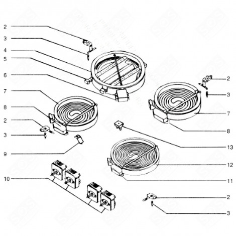 RESIDUAL HOLDER (MARK 2) ELECTRIC / GAS HOBS - C00125230