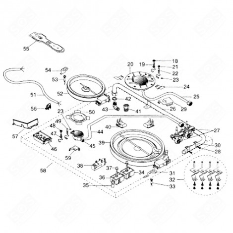 RESIDUAL LIGHT (MARK 35) ELECTRIC / GAS HOBS - C00098657