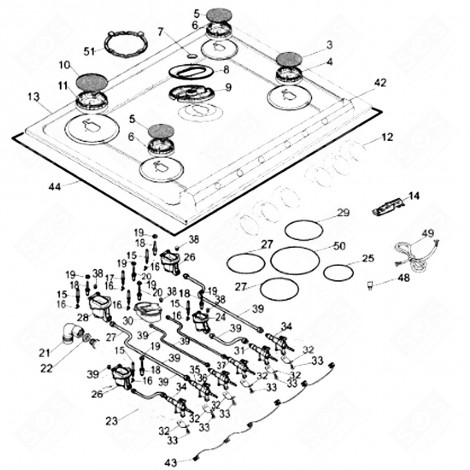 POWER CORD COOKING PLATE (MARK 49) ELECTRIC / GAS HOBS - C00049723