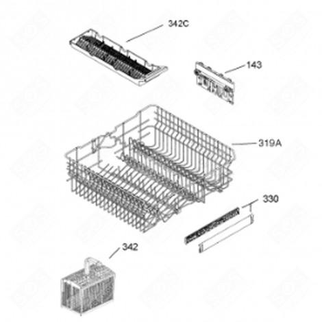 UPPER BASKET (REFERENCE 319A) DISHWASHER - 1119234712