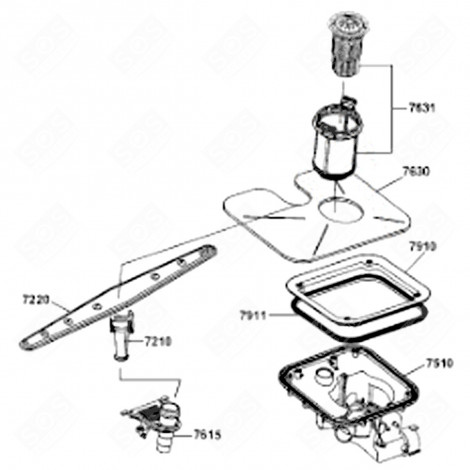 FILTER (MARK 7610) DISHWASHER - 481290508556