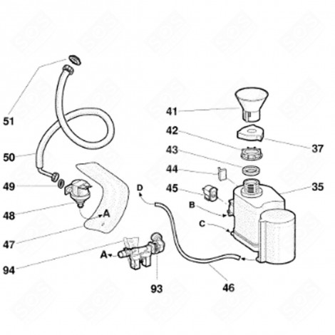 COLLAR SEAL (REFERENCE 93) DISHWASHER - C00087337