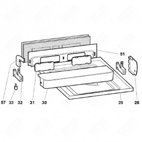 FRONT CROSSBAR 60 CM (REFERENCE 51) DISHWASHER - C00091599