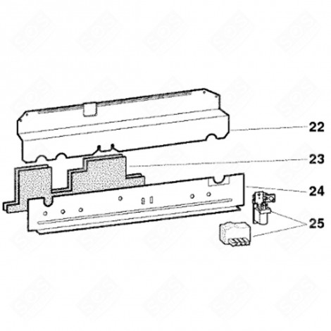 MIDDLE RAIL REAR DISHWASHER - C00091600