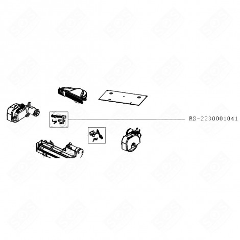 LEFT SENSOR + HOLDER ROBOT VACUUM CLEANER - RS-2230001041