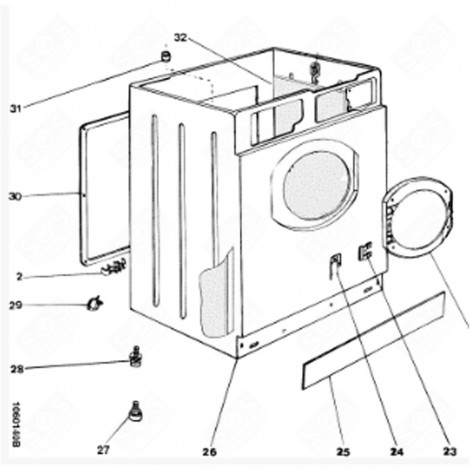 T 1/2 T M4X8 SCREW (MARKING 24) WASHING MACHINES - C00019845