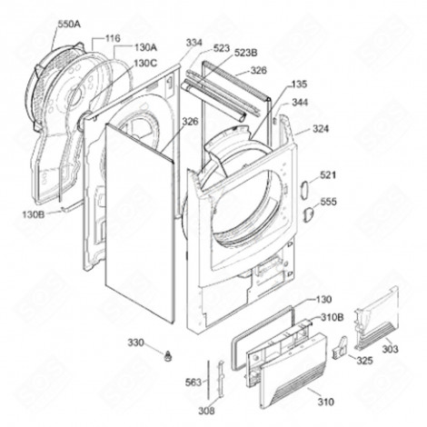 RAMP SUPPORT (MARK 523B) WASHING MACHINES - 1254160029