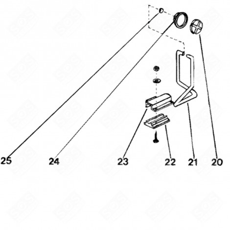 BRACKET FOOT (MARK 23) WASHING MACHINES - C00019666