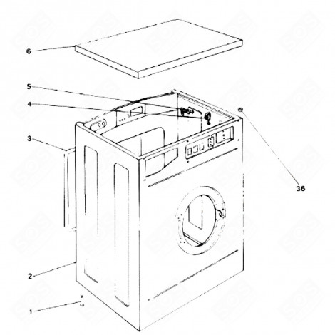 PIPE SUPPORT (REFERENCE 4) WASHING MACHINES - C00024552