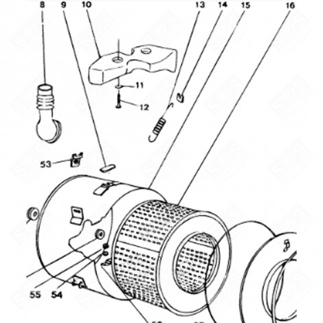 SPRING COIL (REFERENCE POINT 14) WASHING MACHINES - C00019675