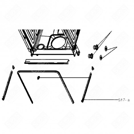 SLIDE D UPPER BASKET (MARK 317-A) DISHWASHER - 979028