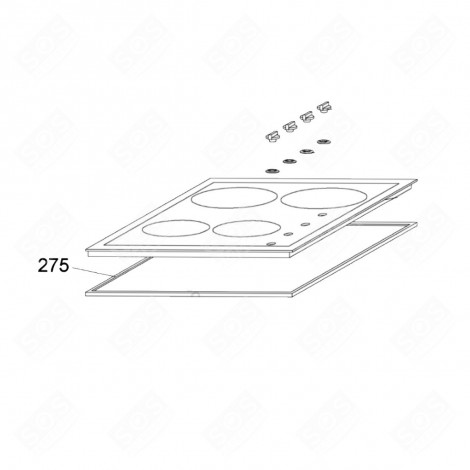 FOAM GASKET MARK 275 ELECTRIC / GAS HOBS - 93567535