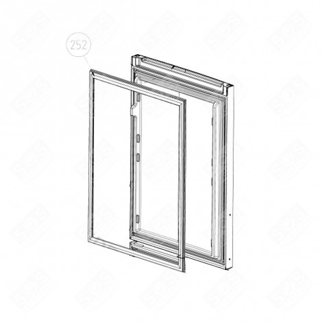 UPPER DOOR SEAL REFERENCE 252 REFRIGERATOR, FREEZER - 4937736200