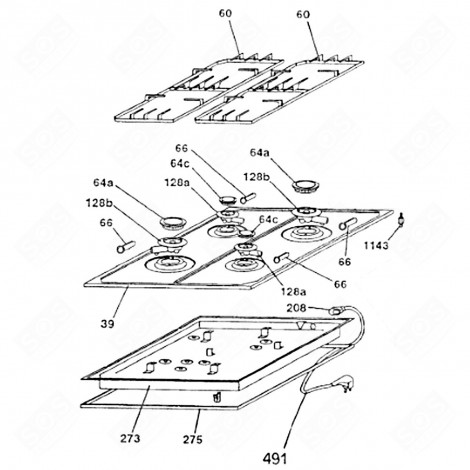 BURNER HEAD (MARK 128B) GAS / ELECTRIC OVENS - 93818342