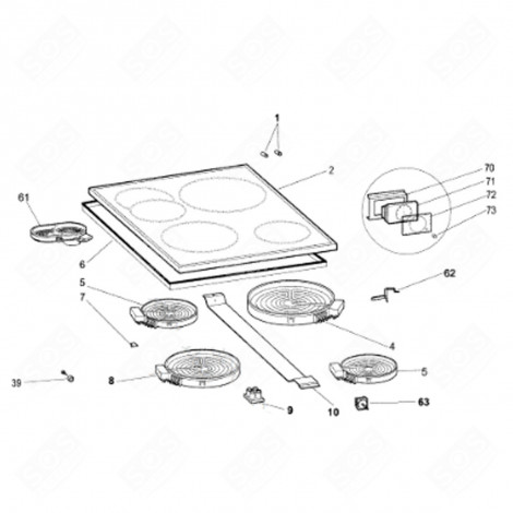 BRACKET (MARK 62) GAS / ELECTRIC OVENS - C00089583