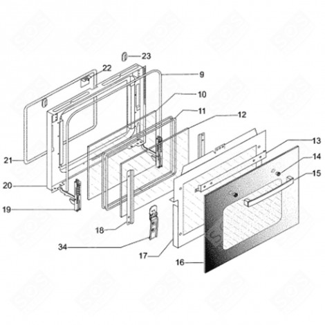 FLOW DISTRIBUTION SCREEN (REFERENCE 17) GAS / ELECTRIC OVENS - C00098834