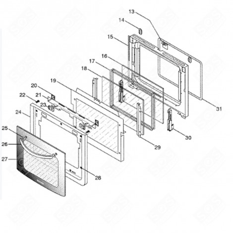 FLOW DISTRIBUTION SCREEN (MARK 19) GAS / ELECTRIC OVENS - C00138906