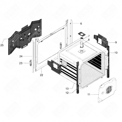 RIGHT SIDE TRIM (REFERENCE NUMBER 6) GAS / ELECTRIC OVENS - C00094437