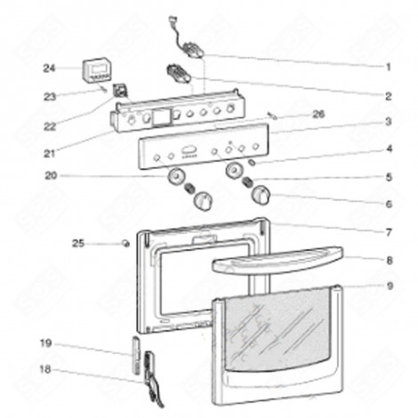 OVEN DOOR GLASS + BAND HA IX (MARK 9) GAS / ELECTRIC OVENS - C00258803