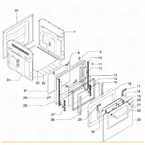 LOWER RIGHT STOPPER (MARK 30) GAS / ELECTRIC OVENS - C00095024