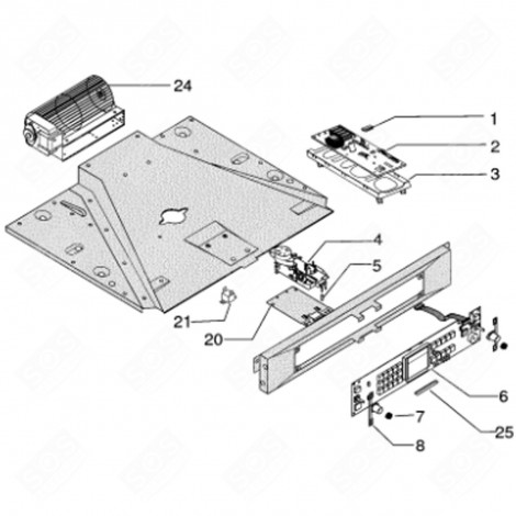 CARD ENCODER HOLDER (MARK 8) GAS / ELECTRIC OVENS - C00094434