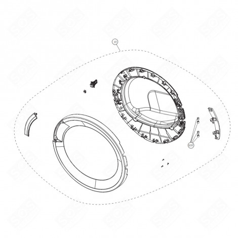 COMPLETE DOOR (MARK 10) TUMBLE DRYER - 2984780100