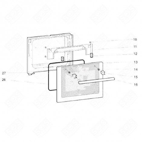 HANDLE RAIL (MARK 11) GAS / ELECTRIC OVENS - C00094458