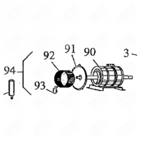 FAN MOTOR (MARK 90) TUMBLE DRYER - 42304