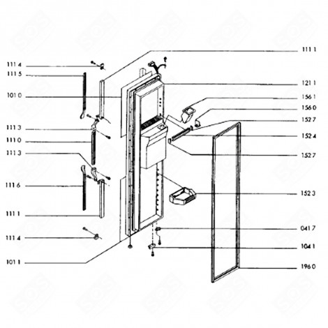 DOOR SEAL (REFERENCE 1960) REFRIGERATOR, FREEZER - 481946818018