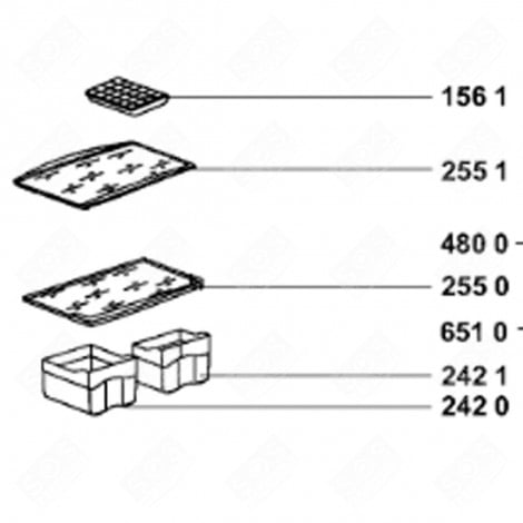 SHELF, SHELF VEGETABLE CONTAINER (MARK 255 0) REFRIGERATOR, FREEZER - 481245088312