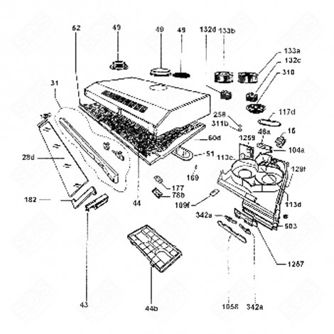 CONTROL PANEL WITH SLIDERS (MARK 31) EXTRACTOR HOOD - 93957926