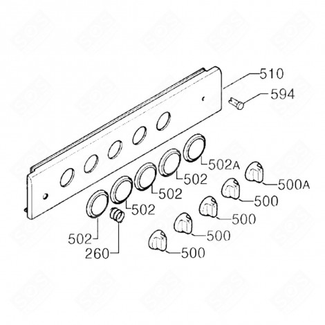 RING (MARKING 502A) GAS / ELECTRIC OVENS - 3552049029