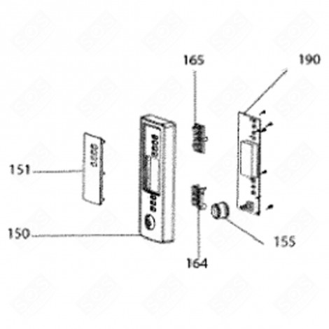 BUTTON CLUSTER (MARK 164) MICROWAVE OVENS - 72X3651