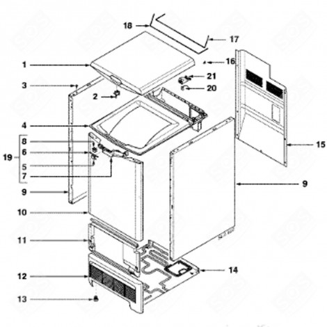 PROGRAM SELECTOR BUTTON (MARK 16) TUMBLE DRYER - 57X2069