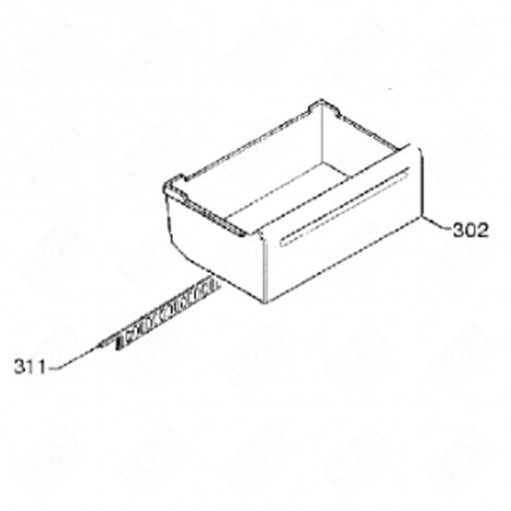 KICK PLATE REFRIGERATOR, FREEZER - 46X2327