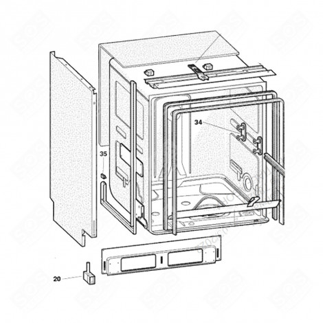 LEFT FOOT ADJUSTMENT KIT NO. 20 (ORIGINAL) DISHWASHER - C00054981, 482000074889