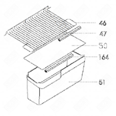 DRAWER TRIM (MARK 47) REFRIGERATOR, FREEZER - 41X0329