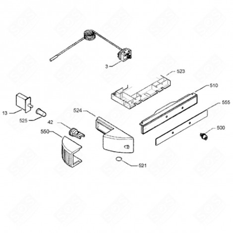 LAMP COVER (MARK 550) REFRIGERATOR, FREEZER - 46X2446