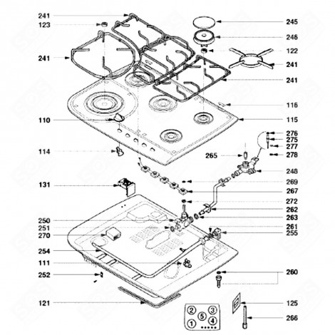 HOLE COVER (MARK 116) ELECTRIC / GAS HOBS - 77X9413