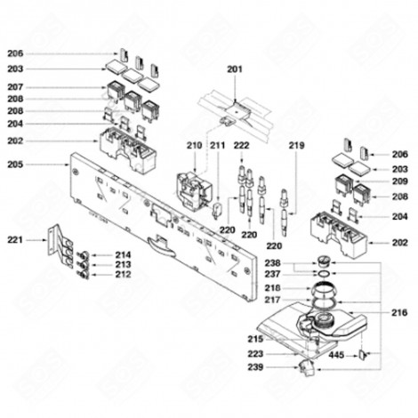 LEVER (REFERENCE 204) DISHWASHER - 32X1033