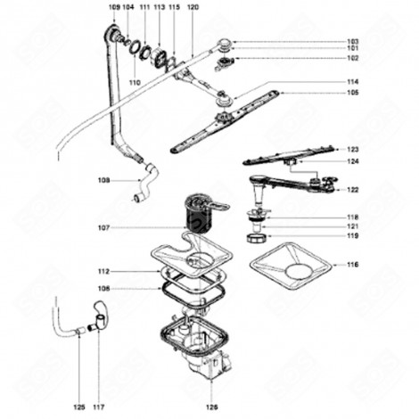 PROPELLER, WASHING ARM (MARK 122) DISHWASHER - 32X0987