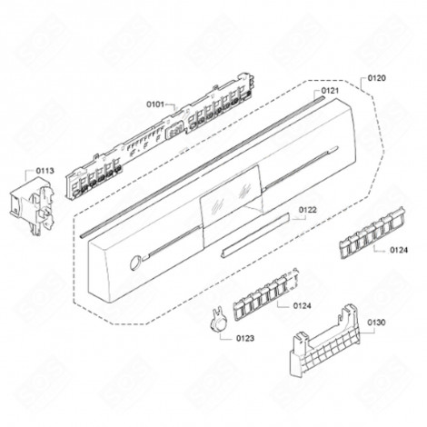 CONTROL PANEL HOUSING (REFERENCE 120) (ORIGINAL) DISHWASHER - 00669564