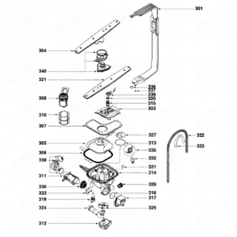 INLET SCOOP, ARM (MARK 301) DISHWASHER - 32X4034